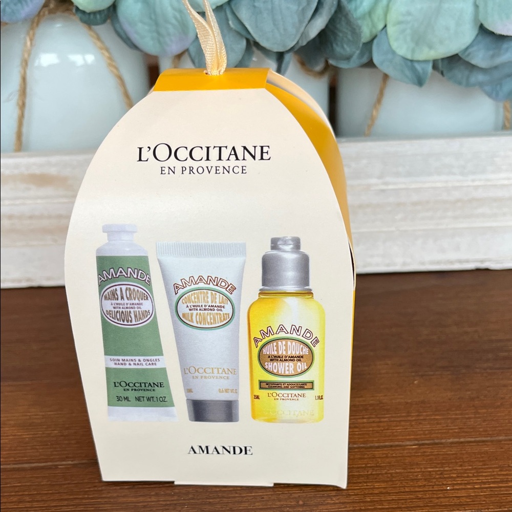 NWT L'OCCITANE Almond Shower Oil and Hand Cream Trio